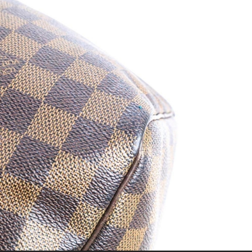LOUIS VUITTON Speedy 30 Damier Ebene Satchel Bag Brown COA, Lock & Key - Picture 14 of 16
